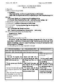 Giáo án Sinh học 7 - Tuần 10 - Năm học 2020-2