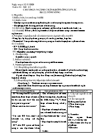 Giáo án Sinh học 7 - Tuần 12 - Năm học 2020-2