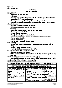 Giáo án Sinh học 7 - Tuần 14 - Võ Thị Kiều Lo