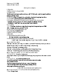 Giáo án Sinh học 7 - Tuần 15 - Năm học 2020-2