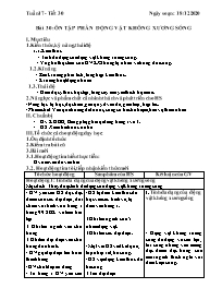 Giáo án Sinh học 7 - Tuần 17 - Năm học 2020-2