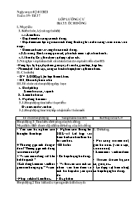 Giáo án Sinh học 7 - Tuần 19 - Năm học 2020-2