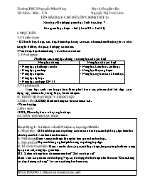 Giáo án Sinh học 7 - Tuần 22 - Năm học 2020-2
