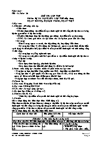 Giáo án Sinh học 7 - Tuần 26 - Võ Thị Kiều Lo