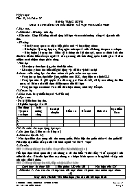 Giáo án Sinh học 7 - Tuần 27 - Võ Thị Kiều Lo