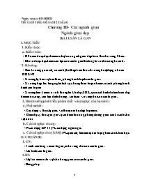 Giáo án Sinh học 7 - Tuần 6 - Năm học 2021-20