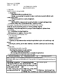 Giáo án Sinh học 7 - Tuần 7 - Năm học 2020-20