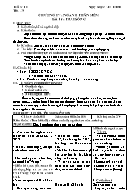 Giáo án Sinh học Lớp 7 - Tuần 10 - Năm học 20