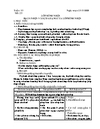 Giáo án Sinh học Lớp 7 - Tuần 13 - Năm học 20