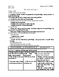 Giáo án Sinh học Lớp 7 - Tuần 15 - Năm học 20