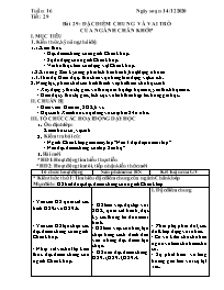 Giáo án Sinh học Lớp 7 - Tuần 16 - Năm học 20