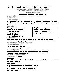 Giáo án Sinh học Lớp 7 - Tuần 24 - Năm học 20