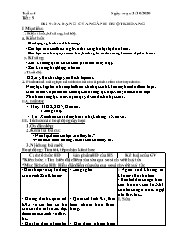 Giáo án Sinh học Lớp 7 - Tuần 5 - Năm học 202