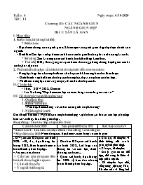 Giáo án Sinh học Lớp 7 - Tuần 6 - Năm học 202