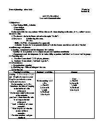 Giáo án Tiếng Anh 7 - Week 20, Unit 7: Traffi