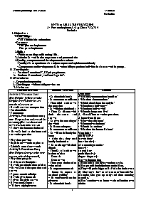 Giáo án Tiếng Anh 7 - Week 21, Unit 10: Healt