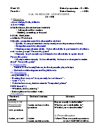 Giáo án Tiếng Anh 7 - Week 22, Unit 10: Healt