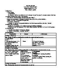 Giáo án Tiếng Anh 7 - Week 22, Unit 8: Films