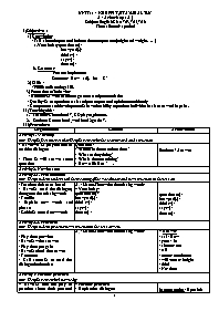 Giáo án Tiếng Anh 7 - Week 23, Unit 11: Keep