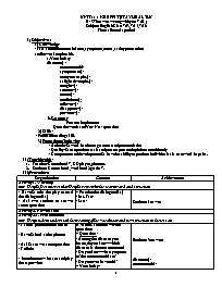 Giáo án Tiếng Anh 7 - Week 24, Unit 11+12
