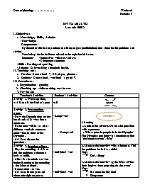 Giáo án Tiếng Anh 7 - Week 5, Period 13-15