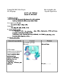 Giáo án Tiếng Anh Lớp 7 - Unit 1: My world (L