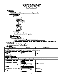 Giáo án Tiếng Anh Lớp 7 - Week 24, Unit 11+12