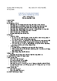 Giáo án Tin học 7 (Chân trời sáng tạo) - Chủ 