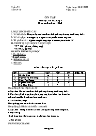 Giáo án Tin học 7 - Tuần 35 - Năm học 2021-20
