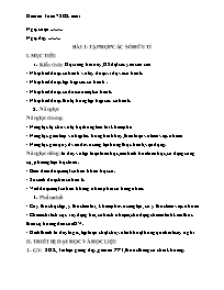 Giáo án Toán 7 (Soạn chung) - Bài 1: Tập hợp 