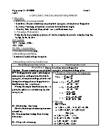 Giáo án Toán 7 - Tiết 4, Bài: Cộng, trừ, nhân