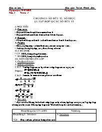 Giáo án Toán 7 - Tuần 1 - Năm học 2018-2019 -