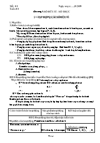 Giáo án Toán 7 - Tuần 1 - Năm học 2019-2020