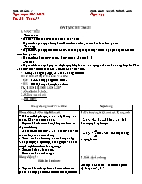 Giáo án Toán 7 - Tuần 17 - Năm học 2018-2019 