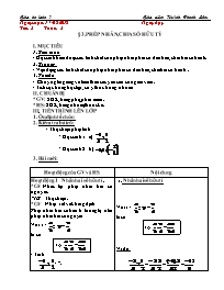 Giáo án Toán 7 - Tuần 2 - Năm học 2018-2019 -