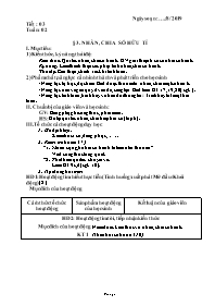 Giáo án Toán 7 - Tuần 2 - Năm học 2019-2020