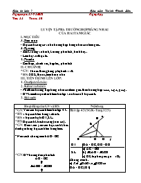 Giáo án Toán 7 - Tuần 20 - Năm học 2018-2019 
