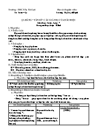 Giáo án Toán 7 - Tuần 20 - Trương Thị Tuyết H