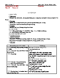 Giáo án Toán 7 - Tuần 22 - Năm học 2018-2019 