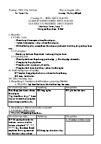 Giáo án Toán 7 - Tuần 24 - Trương Thị Tuyết H