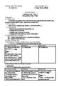 Giáo án Toán 7 - Tuần 25 - Trương Thị Tuyết H