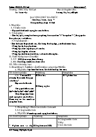 Giáo án Toán 7 - Tuần 27 - Trương Thị Tuyết H