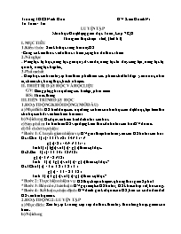 Giáo án Toán 7 - Tuần 30 - Năm học 2021-2022 