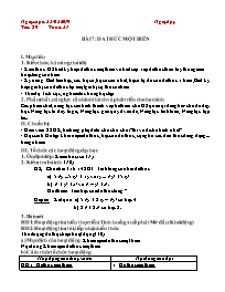 Giáo án Toán 7 - Tuần 31 - Năm học 2018-2019