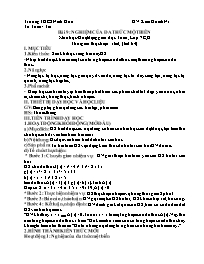 Giáo án Toán 7 - Tuần 31 - Năm học 2021-2022 