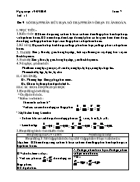 Giáo án Toán 7 - Tuần 7 - Năm học 2021-2022