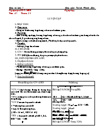 Giáo án Toán Lớp 7 - Tuần 14 - Năm học 2018-2