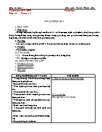Giáo án Toán Lớp 7 - Tuần 17 - Năm học 2018-2