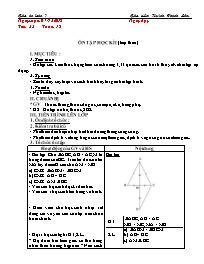 Giáo án Toán Lớp 7 - Tuần 18 - Năm học 2018-2