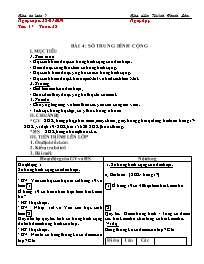 Giáo án Toán Lớp 7 - Tuần 25 - Năm học 2018-2